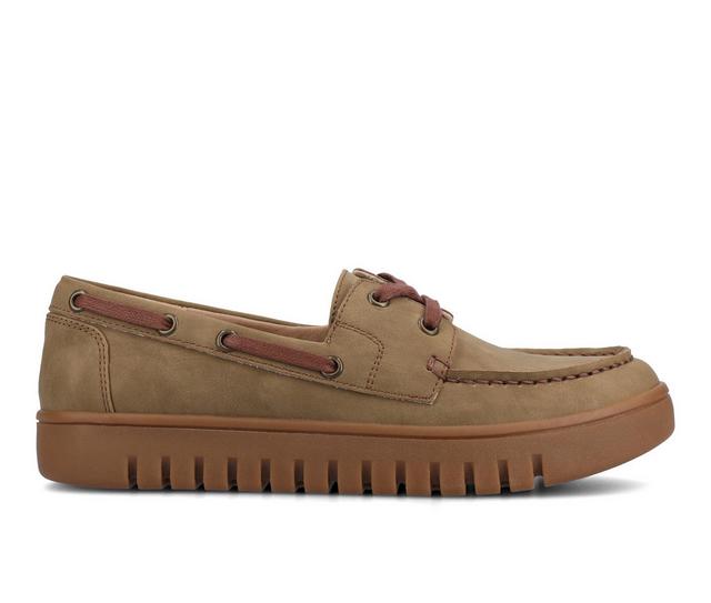 Women's Journee Collection Marion Boat Shoes in Tan color
