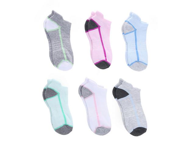 Sof Sole 6P Women's Architectual Stripes No Show Socks in Gray Multi color