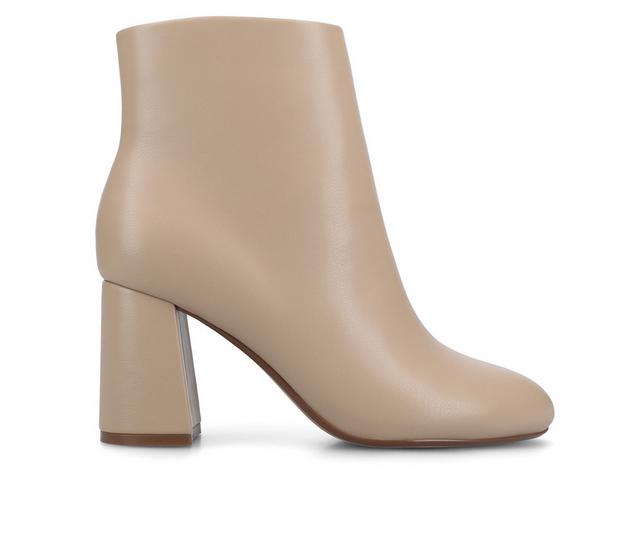 Women's Journee Collection Kit Booties in Taupe color
