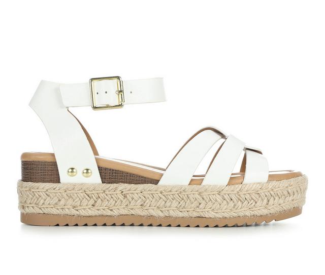 Women's Soda Motive-S Platform Sandals in White color