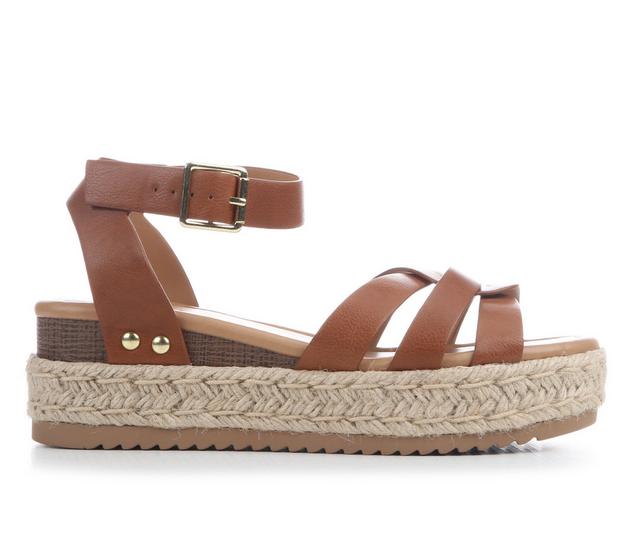 Women's Soda Motive-S Platform Sandals in Tan color