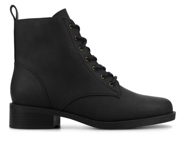 Women's Journee Collection Kodah Lace-up Boots in Vintage/Black color
