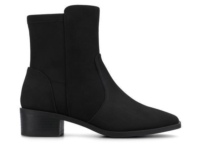 Women's Journee Collection Renna Booties in Black Suede color