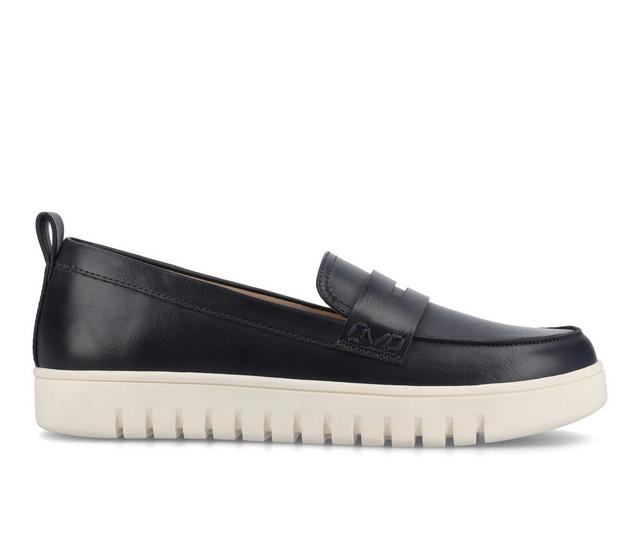 Women's Journee Collection Tayla Shoes in Navy color