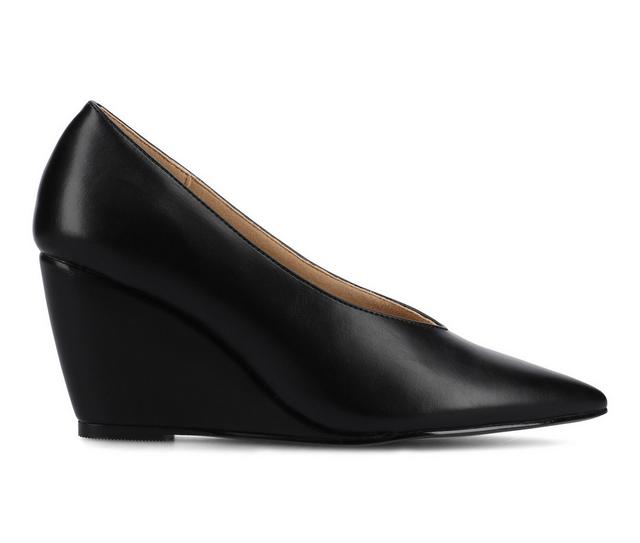 Women's Journee Collection Danika Wedges in Black color