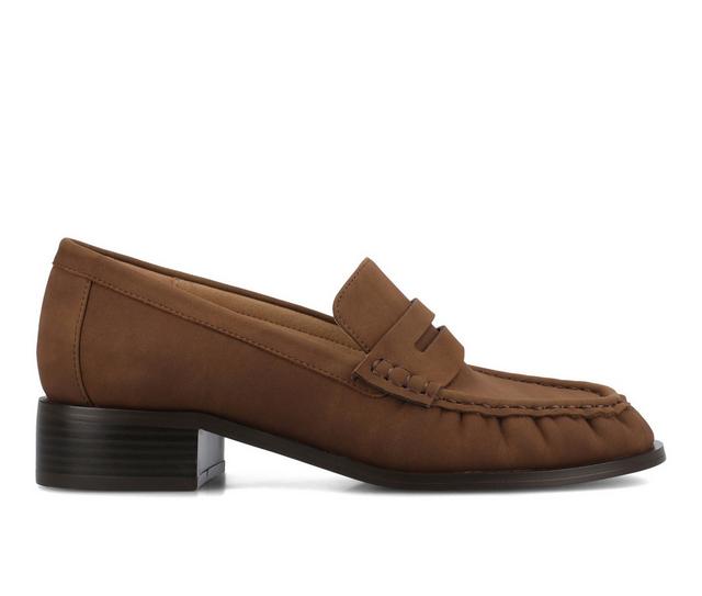 Women's Journee Collection Danna Flats in Brown color