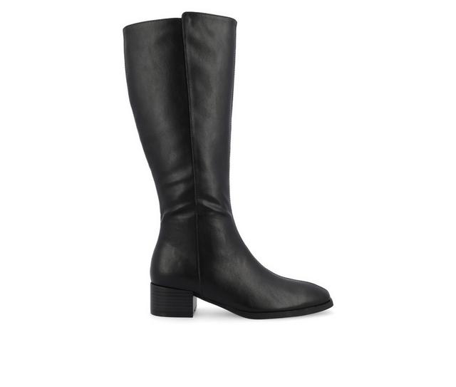 Women's Journee Collection Devri Wide Calf Knee High Boots in Black color