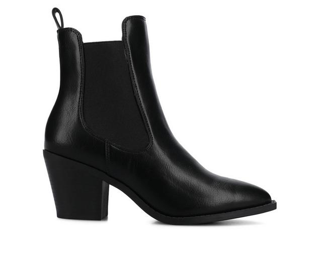 Women's Journee Collection Rosemary Booties in Black color