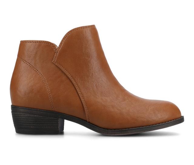 Women's Journee Collection Solarah Booties in Tan color