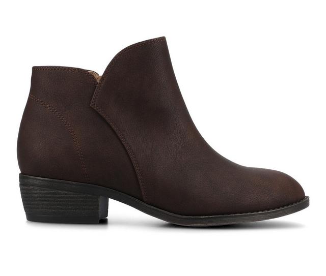 Women's Journee Collection Solarah Booties in Vintage/Choco color