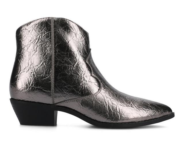 Women's Journee Collection Taliah Booties in Pewter color