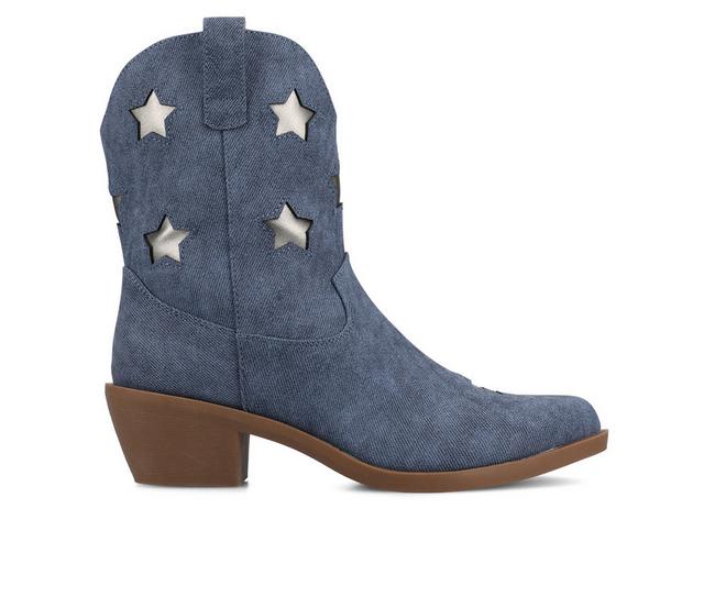 Women's Journee Collection Underwood Booties in Denim color