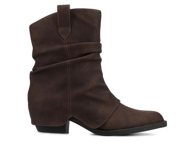 Women's Journee Collection Wynette Booties in Vintage/Choco color