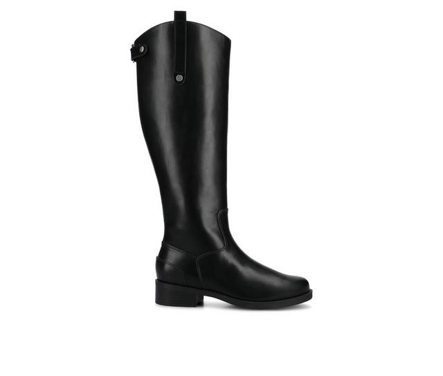 Women's Journee Collection Gema Wide Calf Knee High Boots in Black color