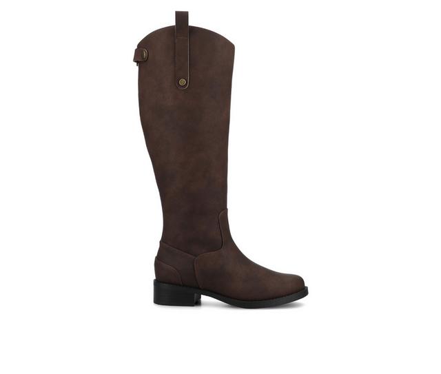 Women's Journee Collection Gema Extra Wide Calf Knee High Boots in Vntge/Chocolate color
