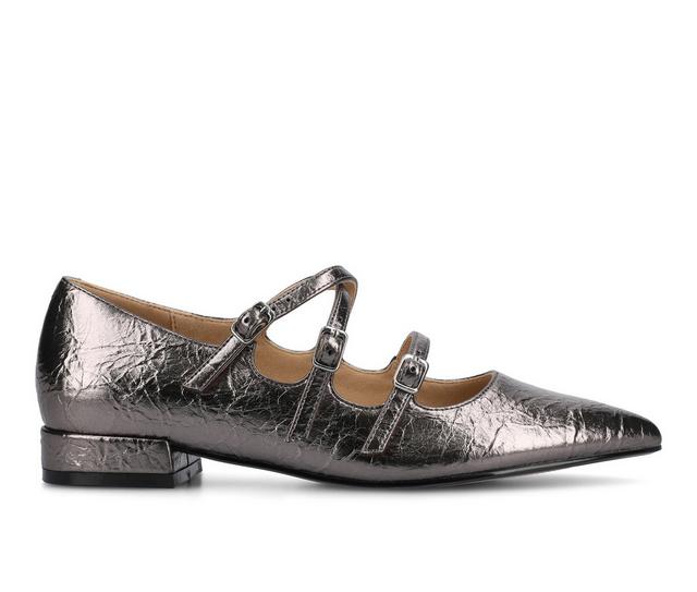 Women's Journee Collection Gretel Flats in Pewter color