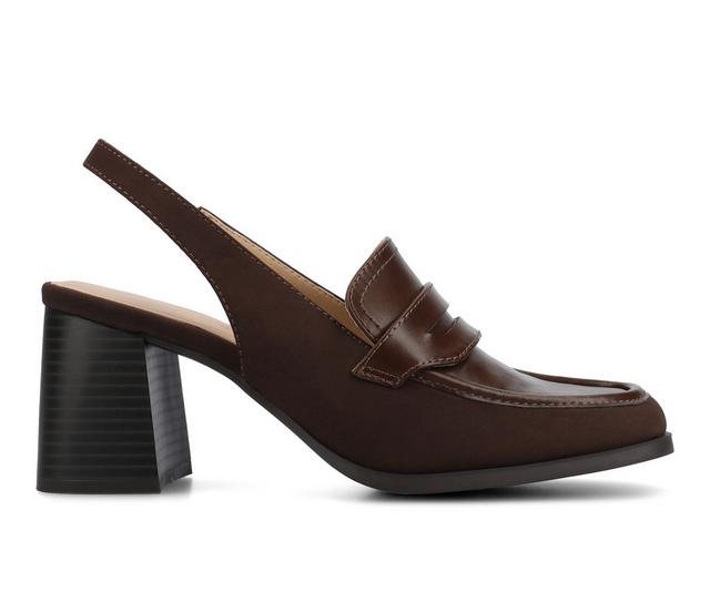 Women's Journee Collection Henrika in Chocolate color