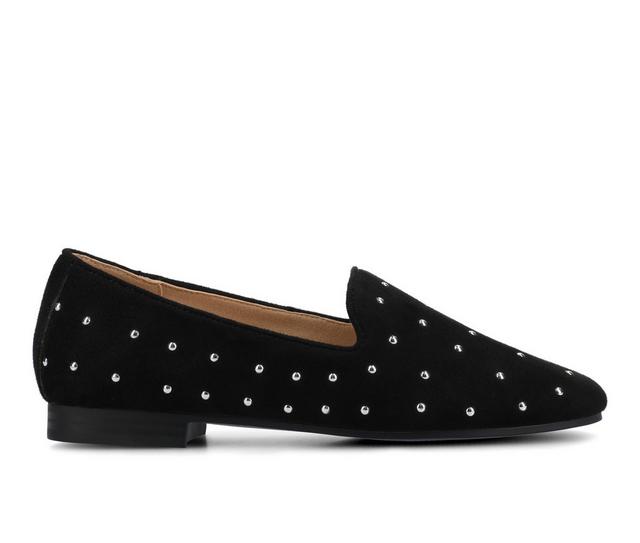 Women's Journee Collection Ishani Flats in Black/Stud color