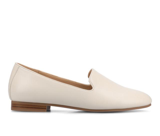 Women's Journee Collection Ishani Flats in Bone color