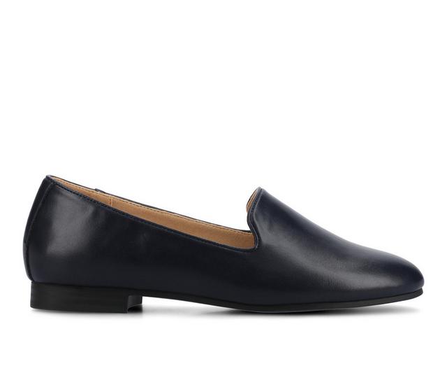 Women's Journee Collection Ishani Flats in Navy color