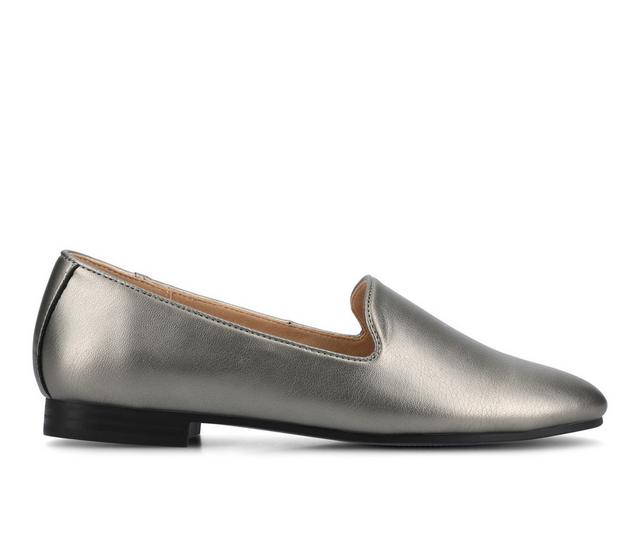 Women's Journee Collection Ishani Flats in Pewter color