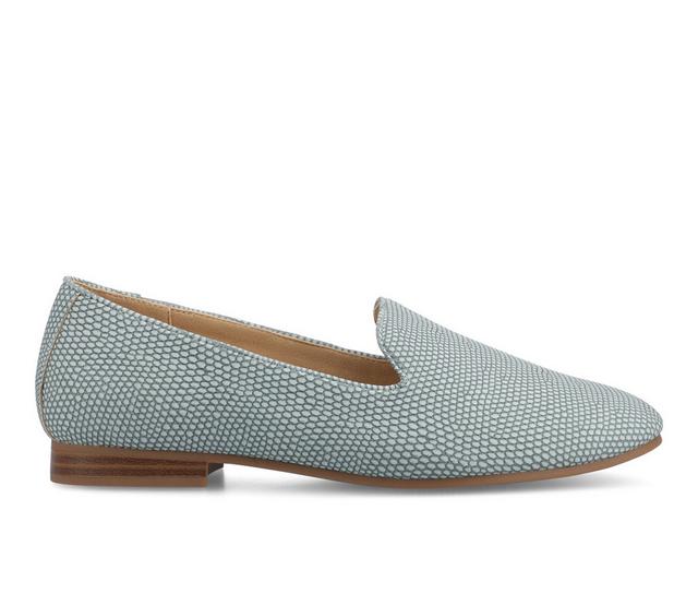 Women's Journee Collection Ishani Flats in Blue Lizard color