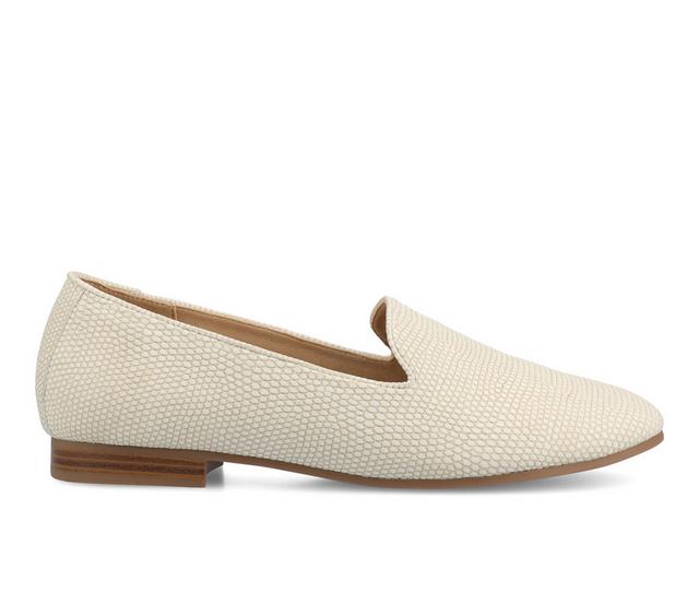 Women's Journee Collection Ishani Flats in Bone Lizard color