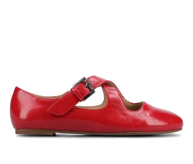 Women's Journee Collection Ivanna Flats in Red color
