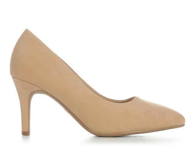 Women's Blue Aura Coen-S Pumps in Dk Nude Nub color