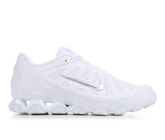 Women's Nike Reax 8 NSW SL Training Shoes in Wht/Met/Silv Pl color