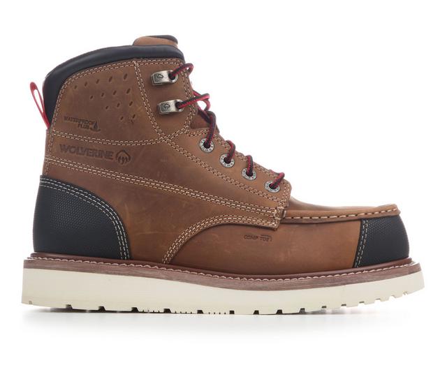 Men's Wolverine Loader 6" WaterProof Work Boots in Trail color