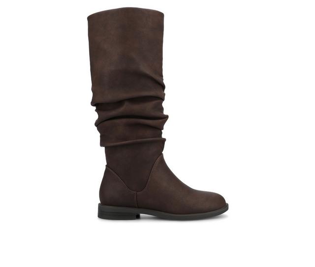 Women's Journee Collection Pennie Knee High Boots in Vintage Choco color