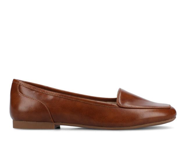 Women's Journee Collection Noelia Flats in Cognac color