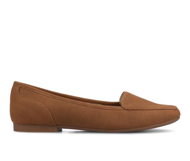 Women's Journee Collection Noelia Flats in Tan color