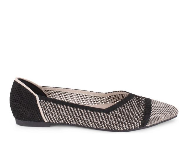 Women's Tahari Antigua Flats in Black color