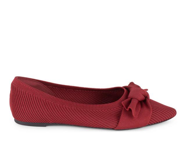 Women's Tahari MONTSERRAT Flats in Burgundy color