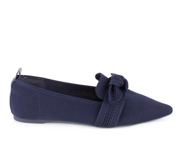 Women's Tahari Venice Flats in Navy color