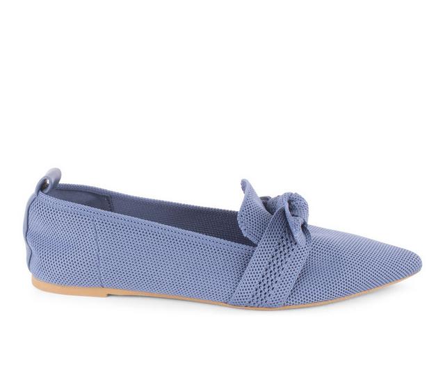 Women's Tahari Venice Flats in Denim color