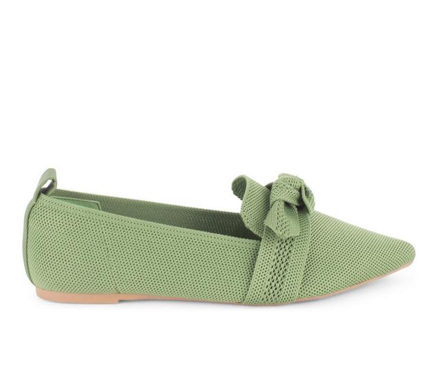 Women's Tahari Venice Flats in Green color