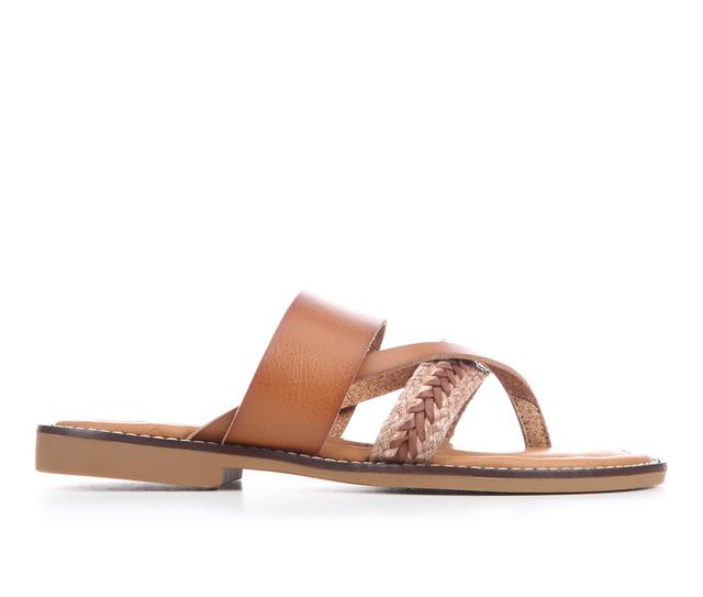Women's Vintage 7 Eight Aria Flip-Flops in Brown color