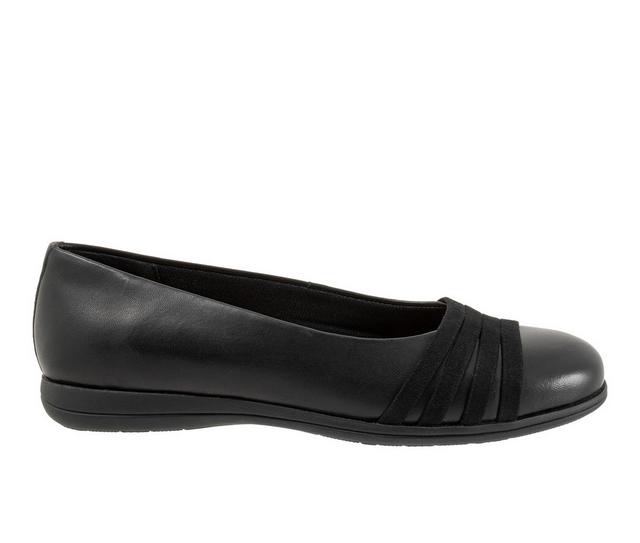 Women's Trotters Drew Flats in Black color