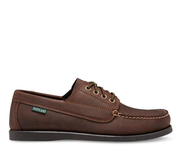 Men's Eastland Men's Falmouth Boat Shoes in Bomber Brown color