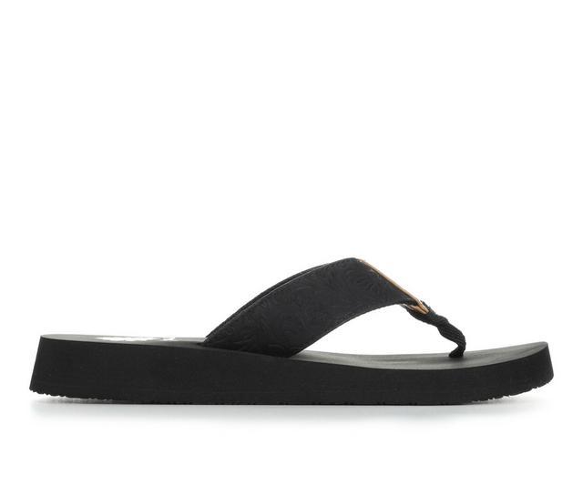 Yellow Box Brinda Flip-Flops in Black color