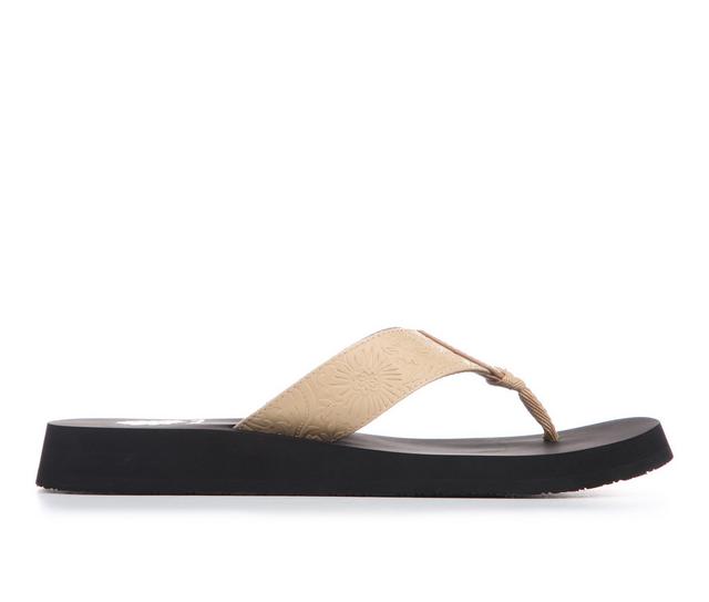 Yellow Box Brinda Flip-Flops in Sand color
