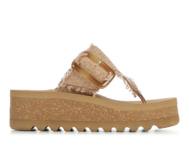 Women's Yellow Box Carlow Platform Sandals in Tan color