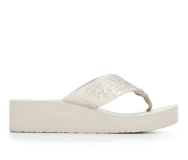 Women's Yellow Box Leyla Flip-Flops in Ivory color