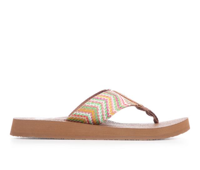 Women's Yellow Box Nasima Flip-Flops in Multi color