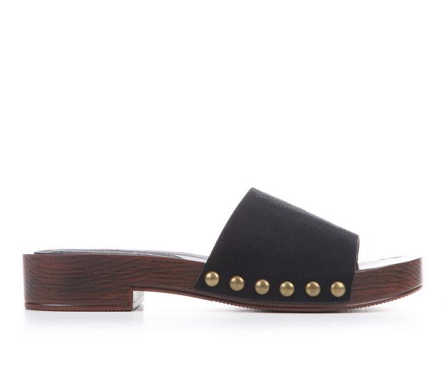 Women's Soda Damani-S Sandals in Black Suede color