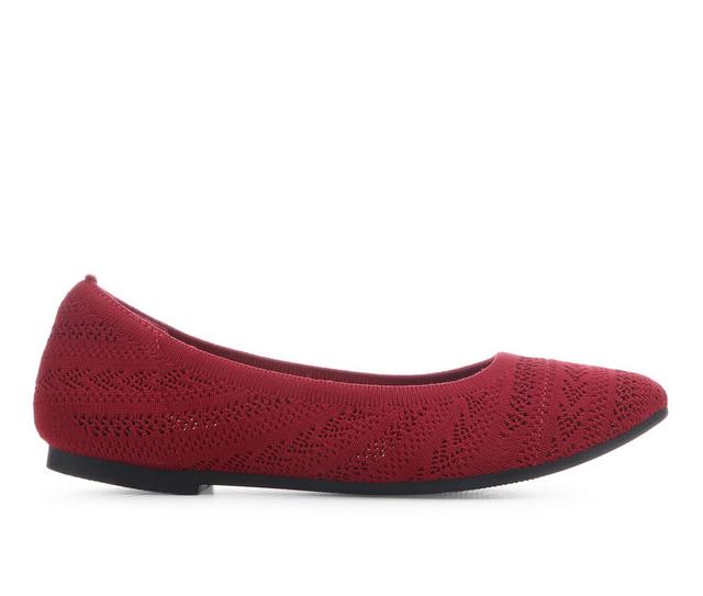 Women's Jellypop Casimir Flats in Red Knitted color
