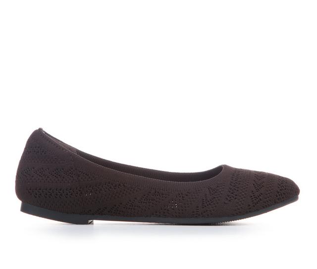 Women's Jellypop Casimir Flats in Brown Knit color